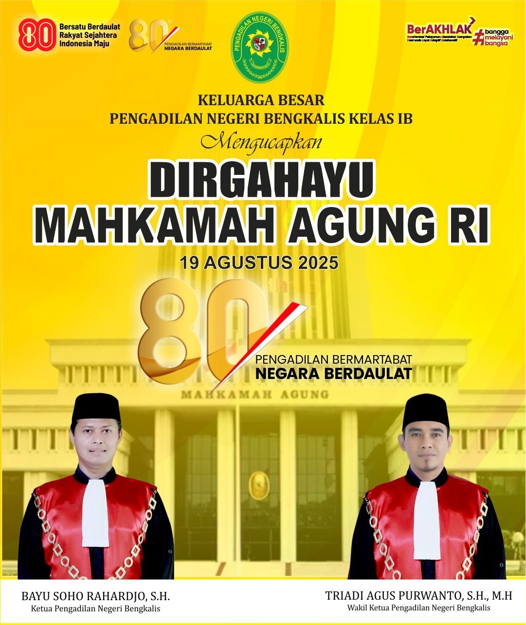 Dirgahayu MA RI Ke-80 PN Bengkalis